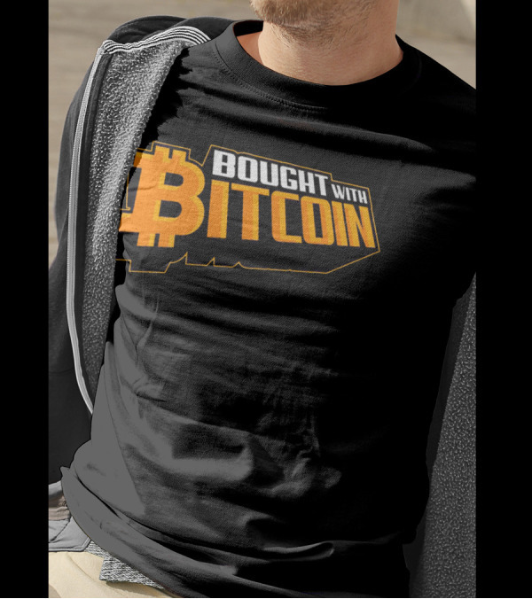 BOUGHT WITH BITCOIN Bold Orange T-Shirt