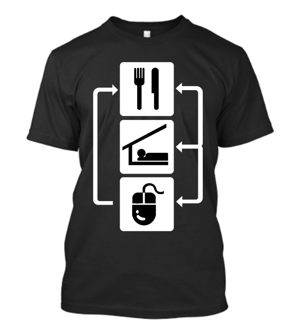 Eat Sleep Code Computer Mouse Cycle T-Shirt