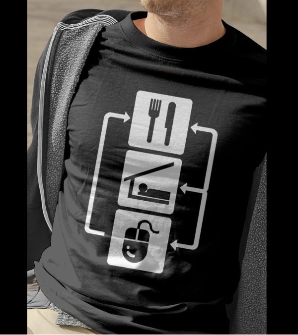 Eat Sleep Code Computer Mouse Cycle T-Shirt