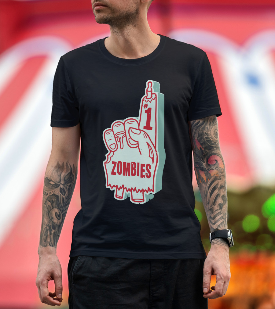 1 Foam Finger Zombies T-Shirt