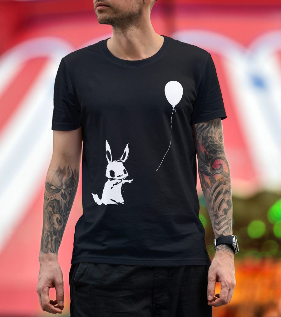 Hey Wait Up You Are My Best Friend Balloon and Rabbit T-Shirt