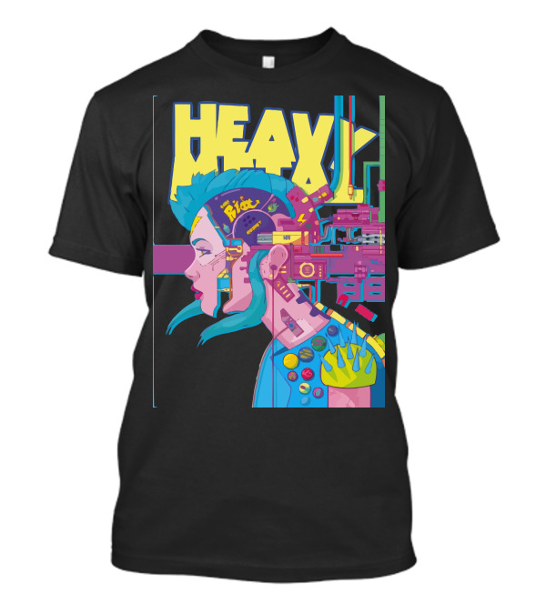 HEAVY 264 388 Pilot 0101 Cyberpunk Futuristic T-Shirt