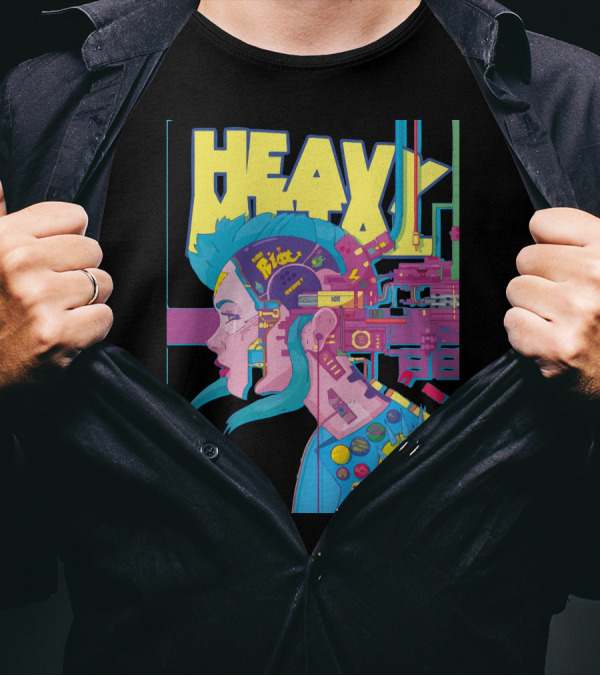 HEAVY 264 388 Pilot 0101 Cyberpunk Futuristic T-Shirt