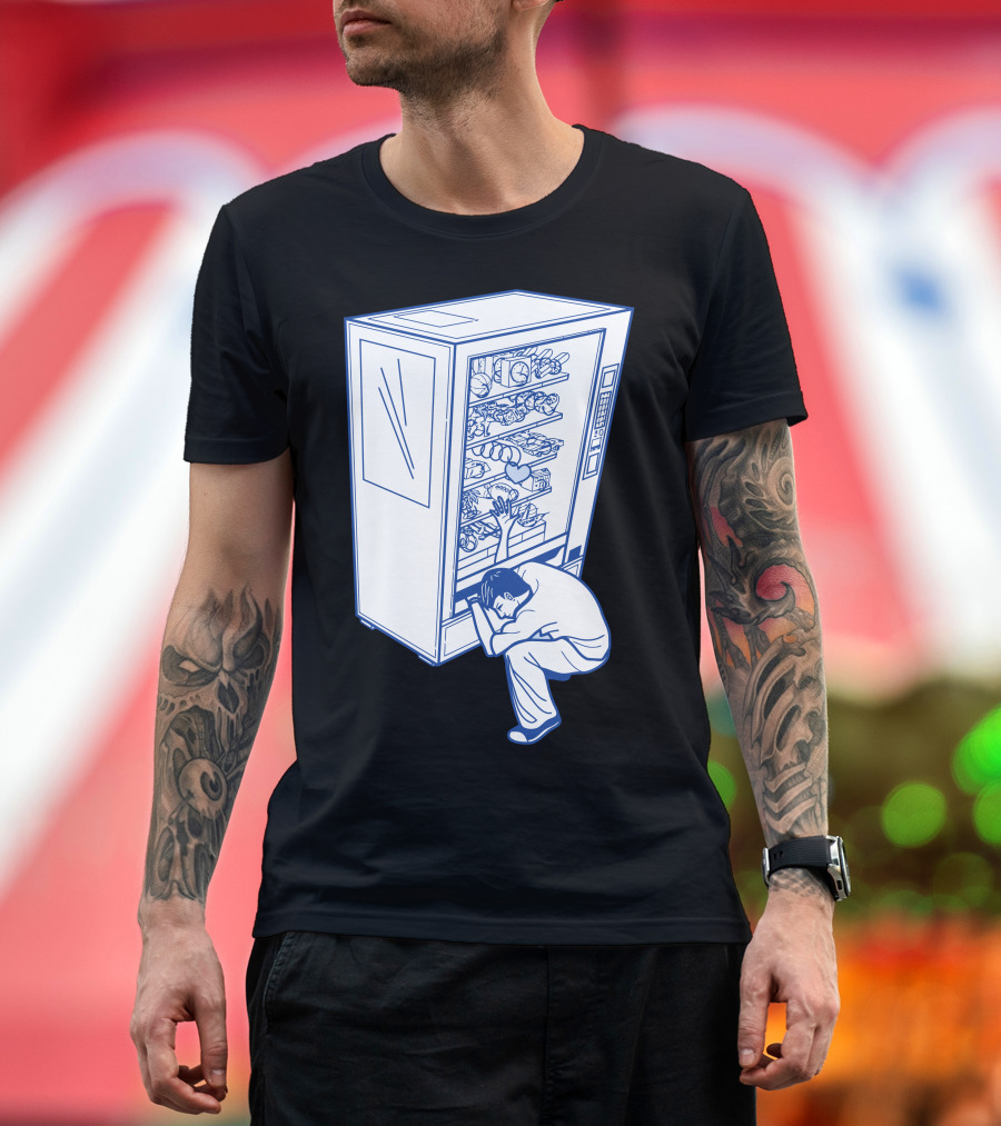 Some Choices Are Just Out Of Reach Man Reaching Into Vending Machine T-Shirt