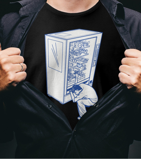 Some Choices Are Just Out Of Reach Man Reaching Into Vending Machine T-Shirt