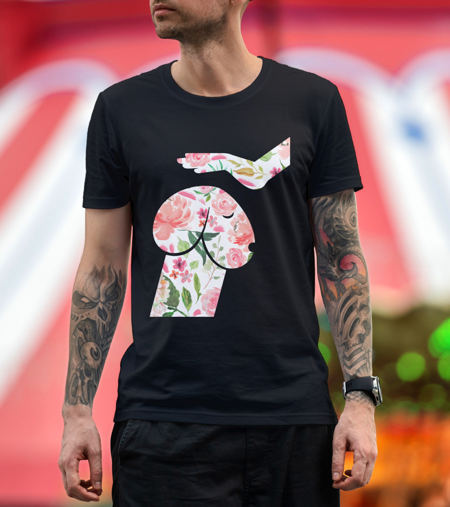 Dachshund Hand Flower Dog Dirty Dck Joke T-Shirt