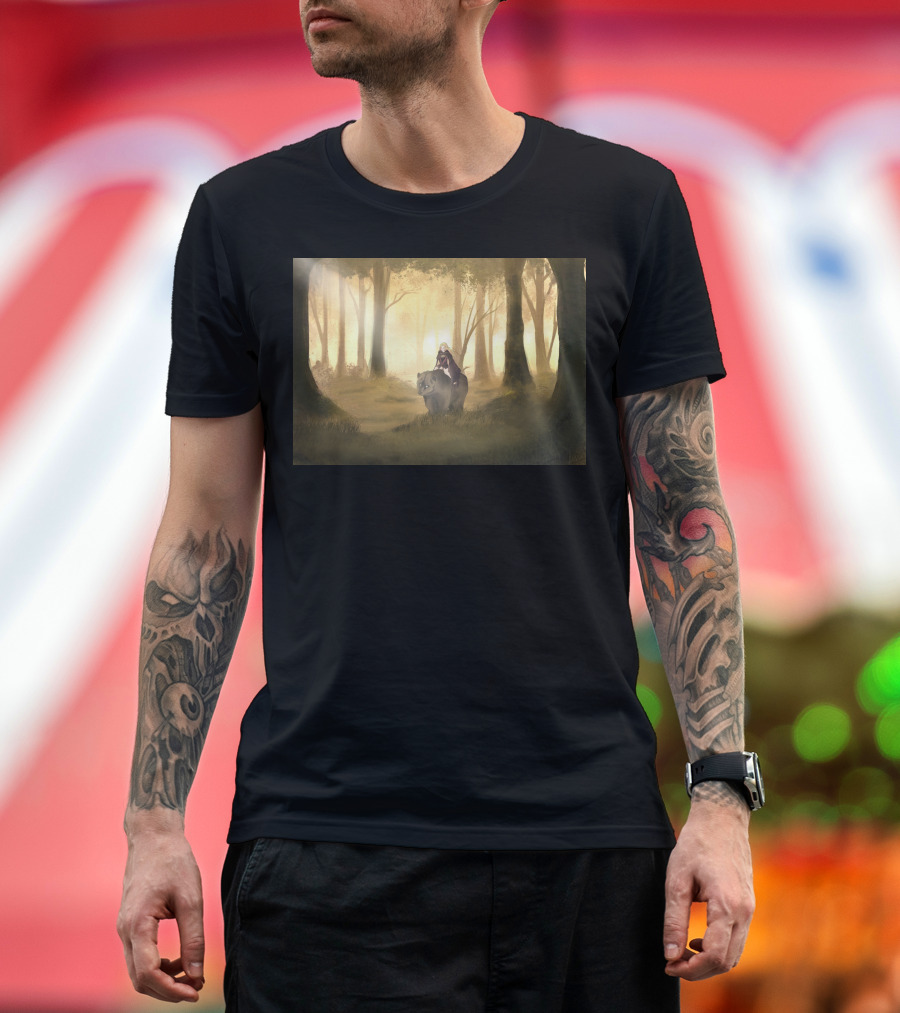 The Path Forest Journey on Wolf T-Shirt