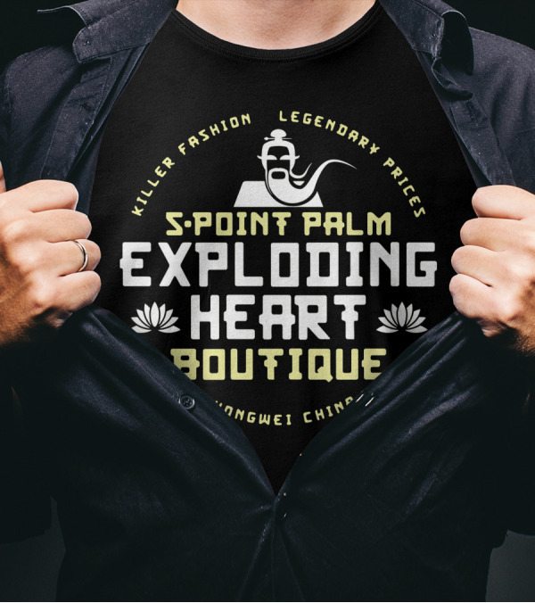 Killer Fashion Legendary Prices 5 Point Palm Exploding Heart Boutique Zhongwei China T-Shirt