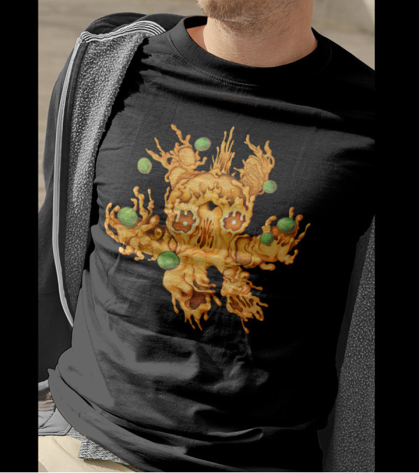 M Is For Macreepy Mac And Cheese Monster With Green Eyes T-Shirt