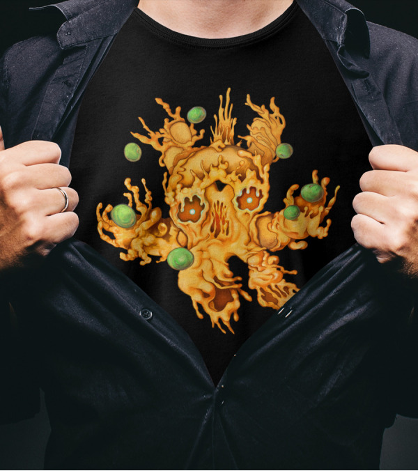 M Is For Macreepy Mac And Cheese Monster With Green Eyes T-Shirt
