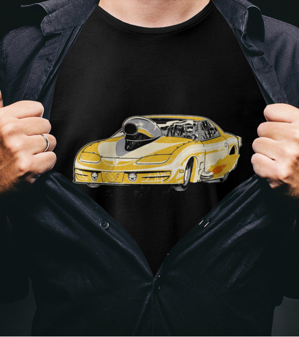 Poncho Firebird High-Performance Drag Racing Car T-Shirt