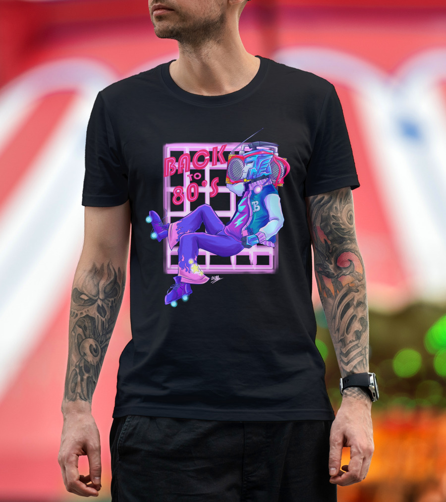 Blurr Transformers Back to 80s Retro Roller Skates T-Shirt