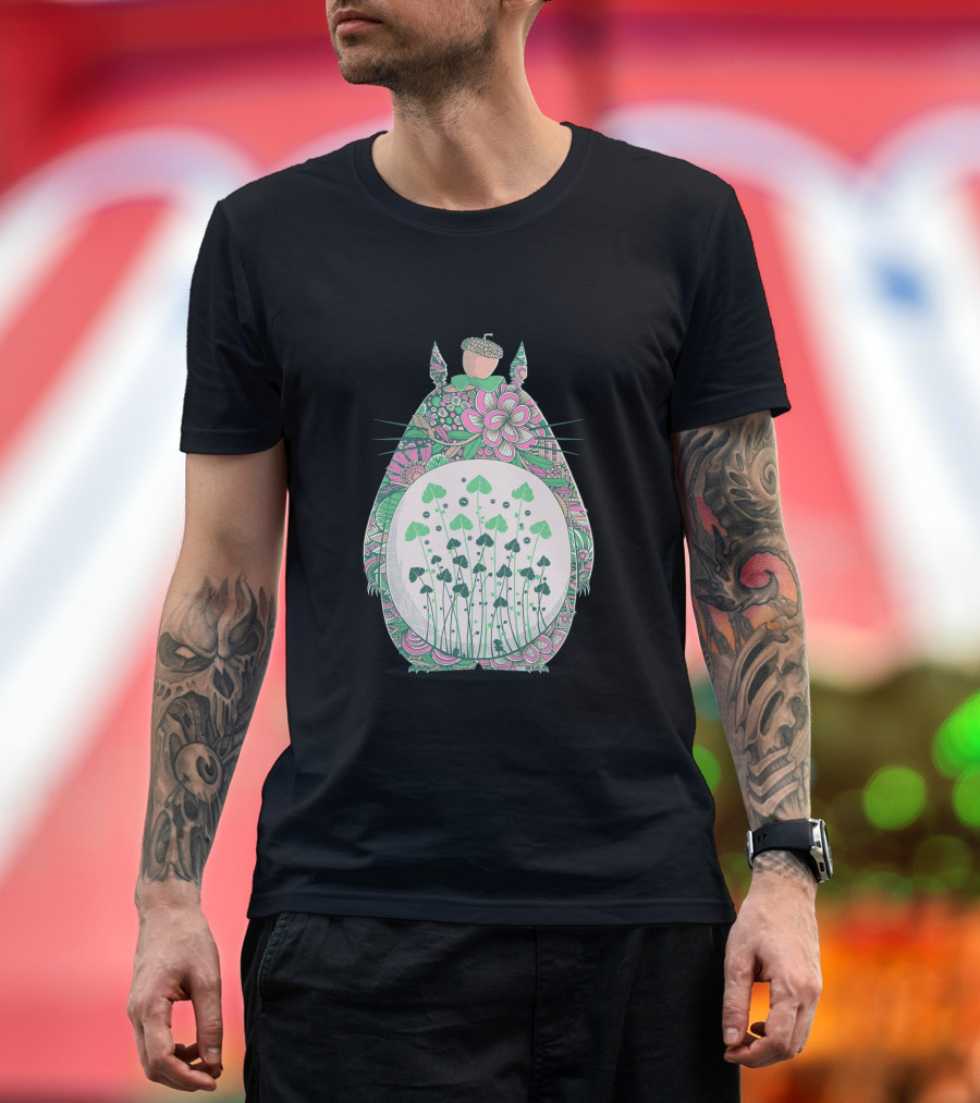 Unexpected Encounter Floral Totoro T-Shirt
