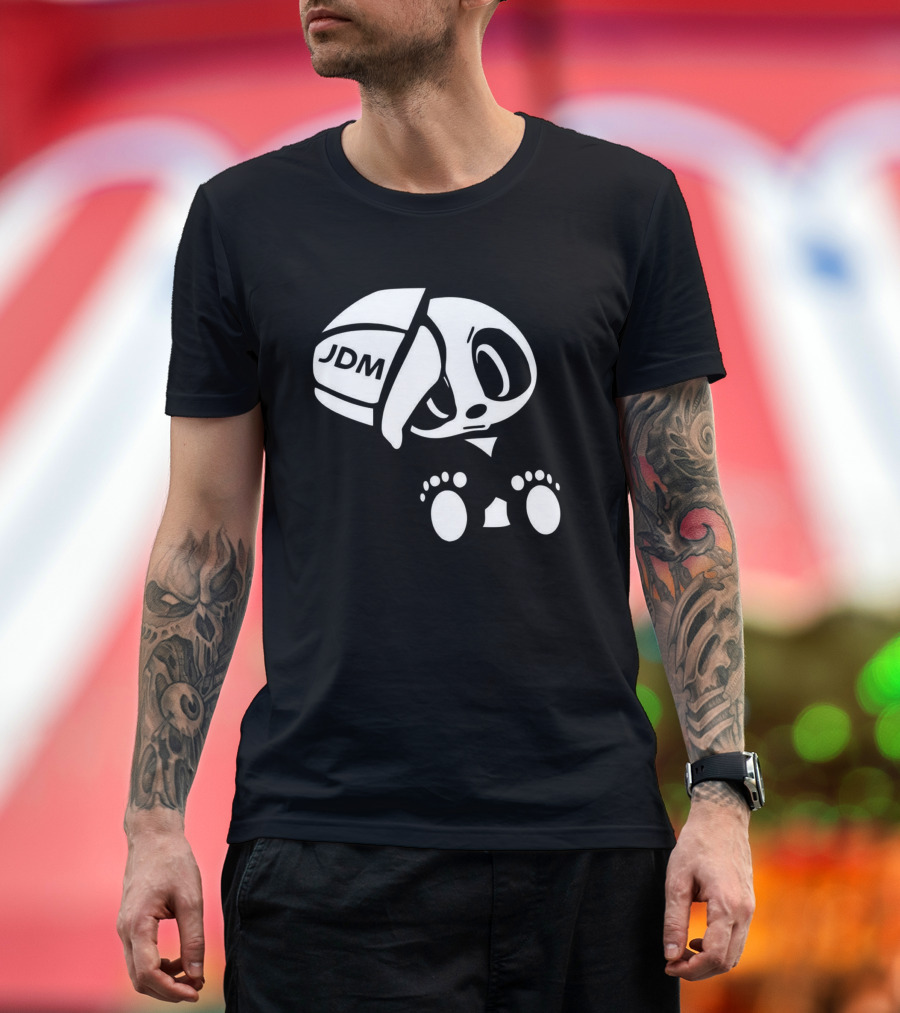 14 7Cm 15 2Cm JDM Panda Vinyl T-Shirt