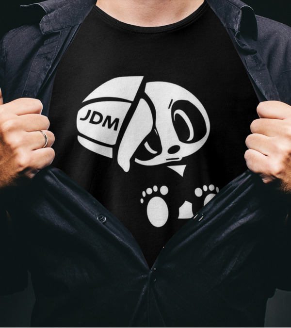 14 7Cm 15 2Cm JDM Panda Vinyl T-Shirt