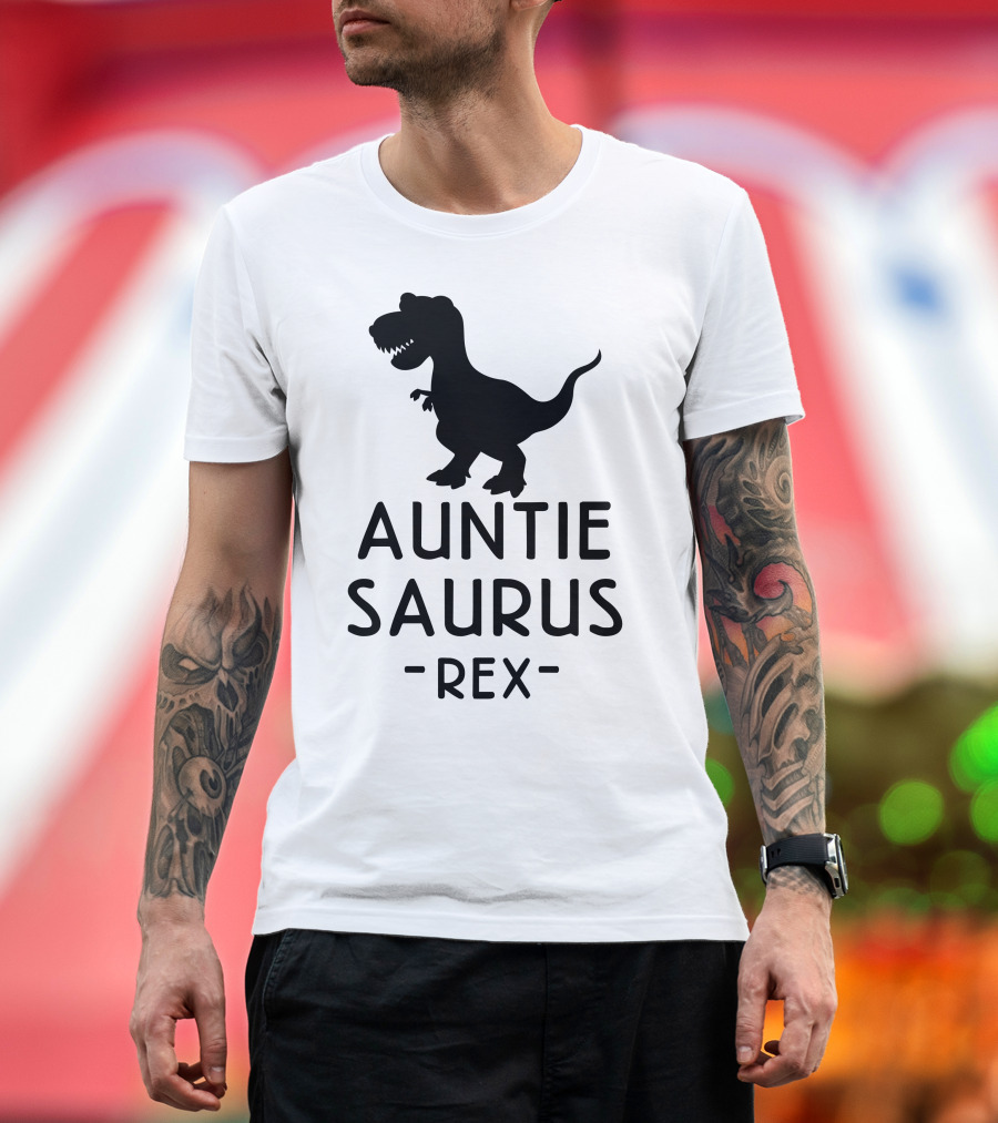 Auntie Saurus Rex Dinosaur T-Shirt