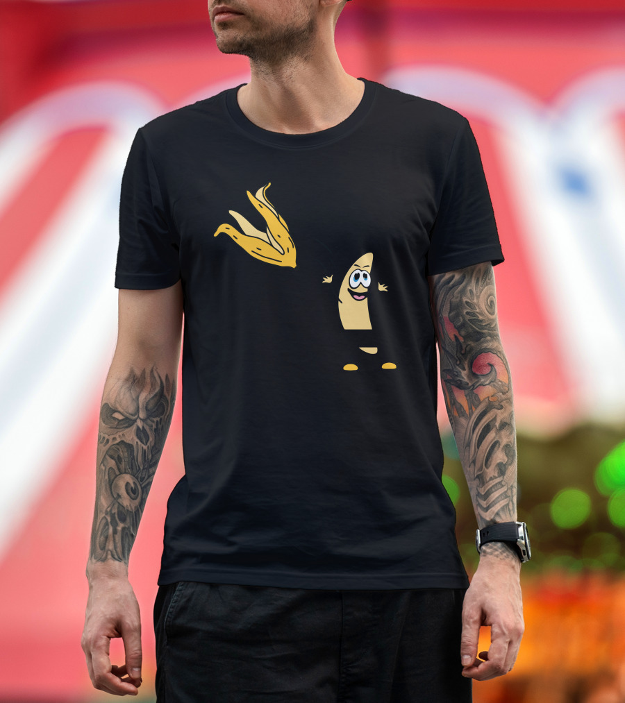 Cheeky Banana Peel Strip Animation T-Shirt