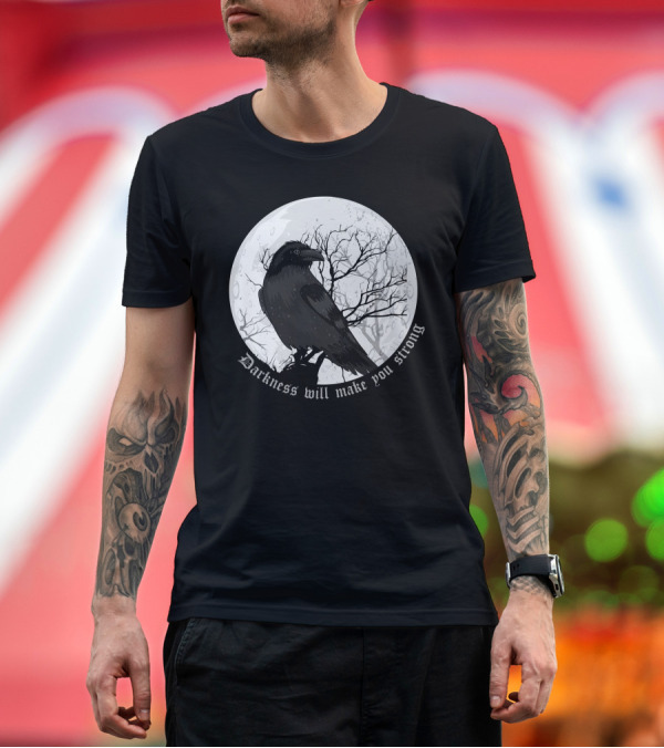 Premium T-Shirt: Darkness Will Make You Strong Raven Moon Tree T-Shirt Darkness Will Make You Strong Raven Moon Tree T-Shirt