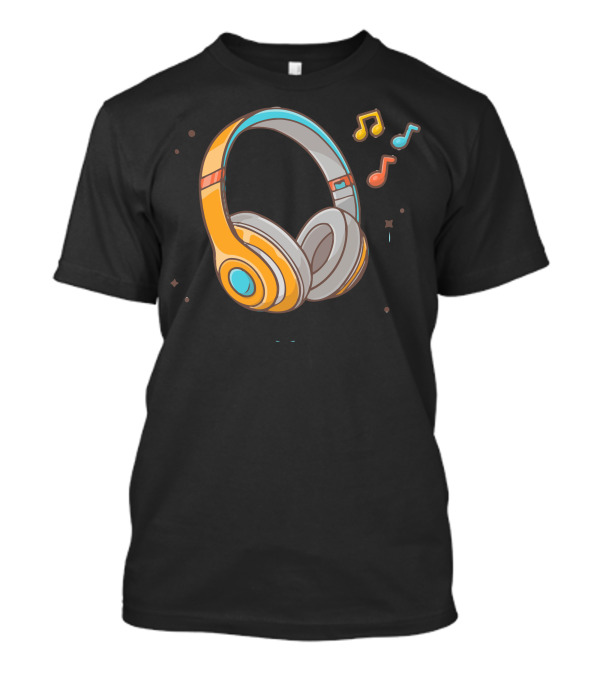 Headphone Listening Music Notes Tune T-Shirt