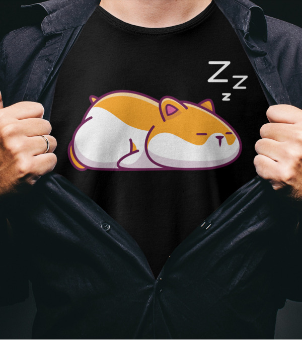 Lazy Sleeping Hamster With ZZZ's T-Shirt