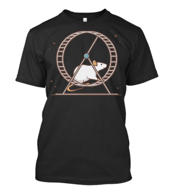 Mouse Run In Exercise Wheel Fitness T-Shirt