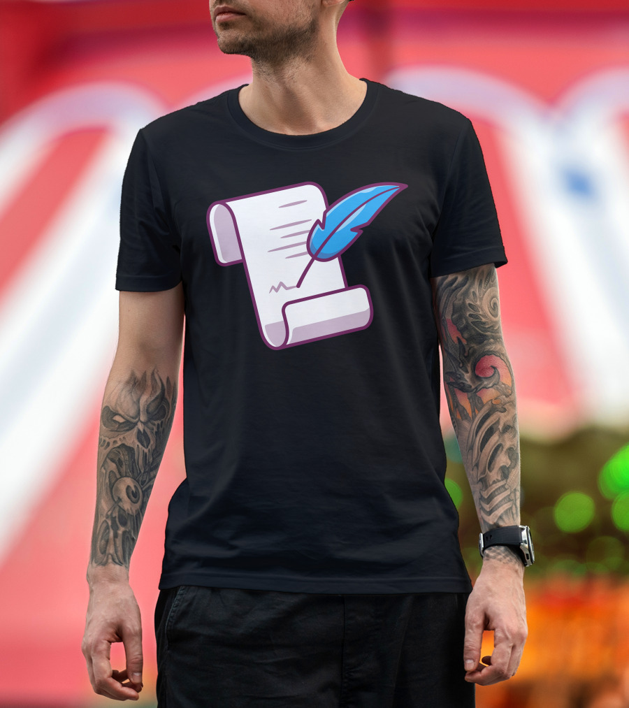 Parchment and Feather Quill Scroll T-Shirt