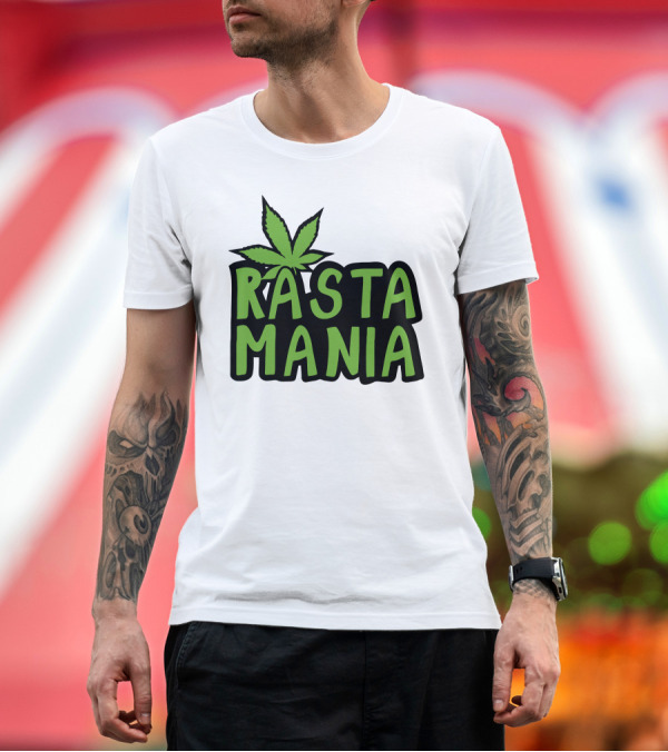 Premium T-Shirt: RASTA MANIA Cannabis Leaf T-Shirt RASTA MANIA Cannabis Leaf T-Shirt