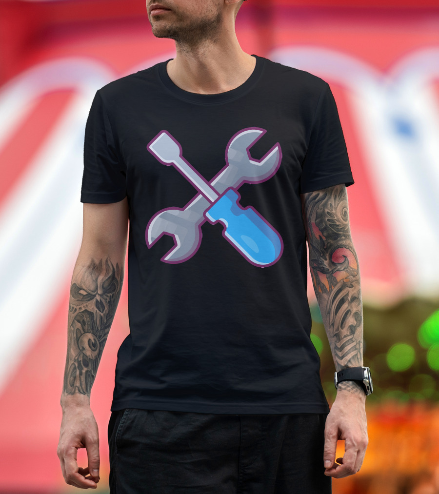Screwdriver And Wrench Crossed Tools T-Shirt
