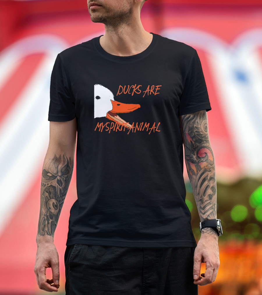 Ducks Are My Spirit Animal Screaming Duck Face T-Shirt
