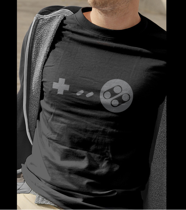 Controller Plus Symbol Dots Circles T-Shirt