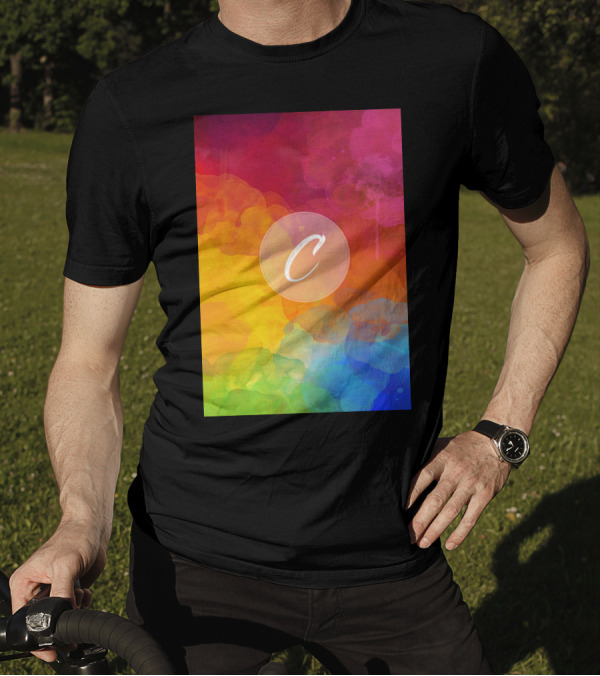 C Vibrant Rainbow Watercolor T-Shirt