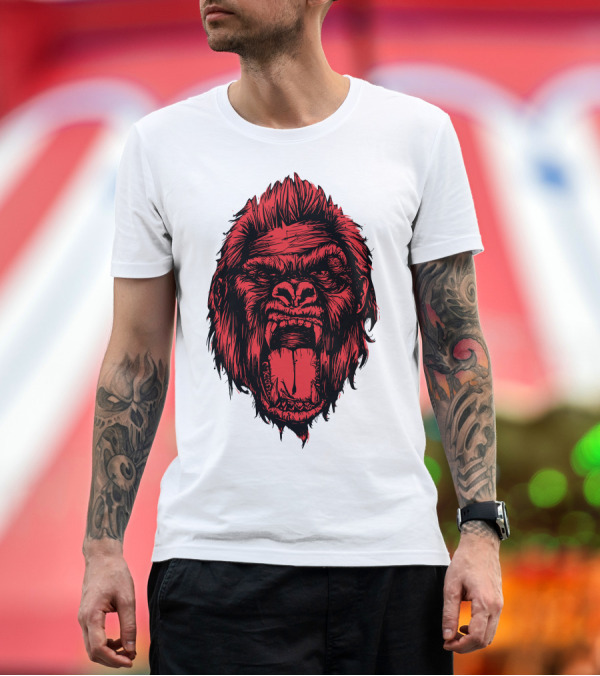 Premium T-Shirt: Kong Gorilla Red T-Shirt Kong Gorilla Red T-Shirt