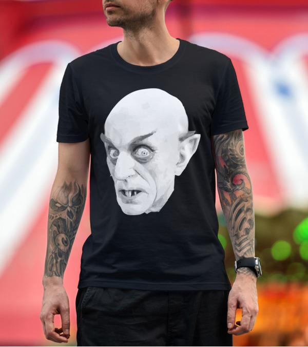 Premium T-Shirt: Nosferatu Inspired Old Vampire Iconic Bald T-Shirt Nosferatu Inspired Old Vampire Iconic Bald T-Shirt