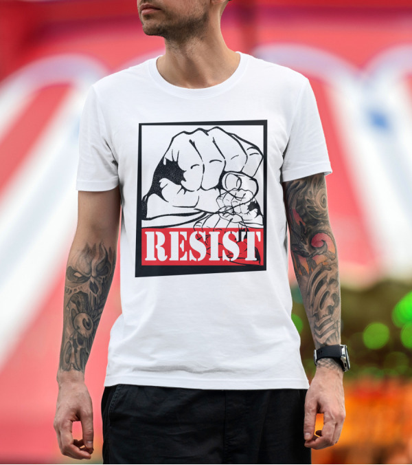 Premium T-Shirt: RESIST Fist Power Protest T-Shirt RESIST Fist Power Protest T-Shirt