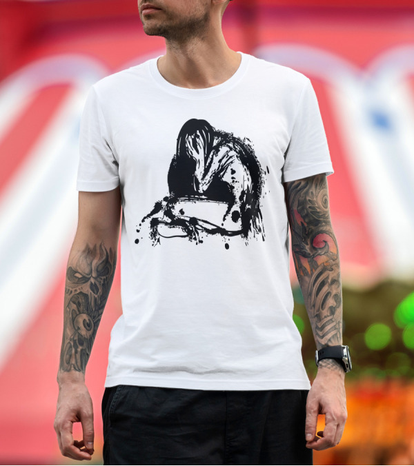 Premium T-Shirt: Deep Depression Sad Girl Emotional Distress Dark T-Shirt Deep Depression Sad Girl Emotional Distress Dark T-Shirt