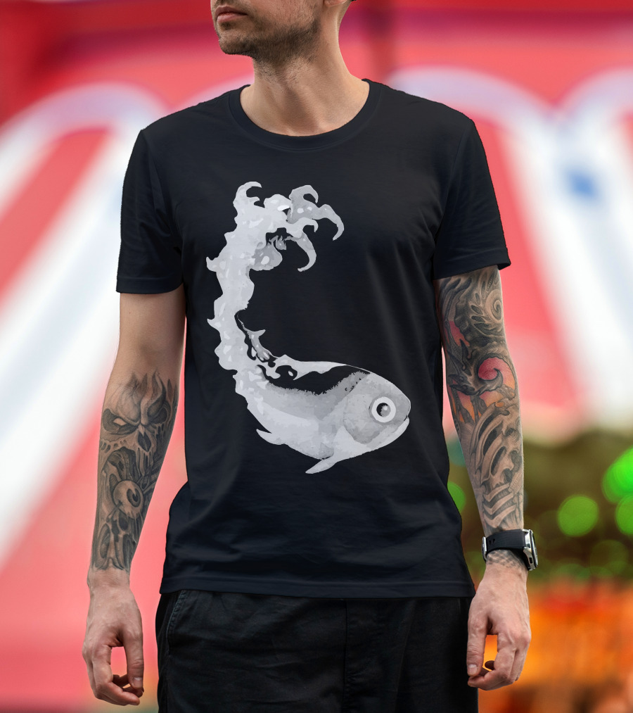 Fish with Squid Tentacles Transformation T-Shirt
