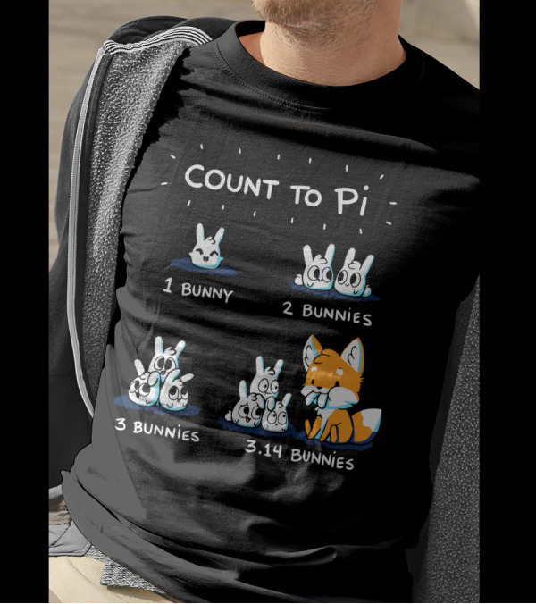 Count To Pi 1 Bunny 2 Bunnies 3 Bunnies 3.14 Bunnies T-Shirt