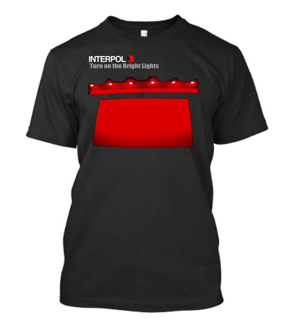 INTERPOL Turn On The Bright Lights Album Art Red Light Bar T-Shirt