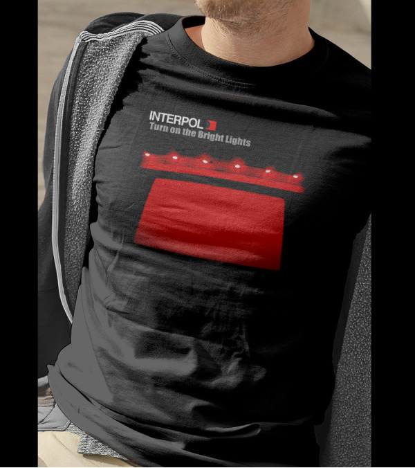 INTERPOL Turn On The Bright Lights Album Art Red Light Bar T-Shirt