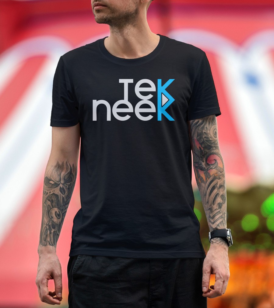 Tek Neek Play Triangle Symbol Blue Gray T-Shirt