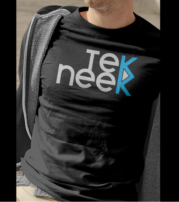 Tek Neek Play Triangle Symbol Blue Gray T-Shirt