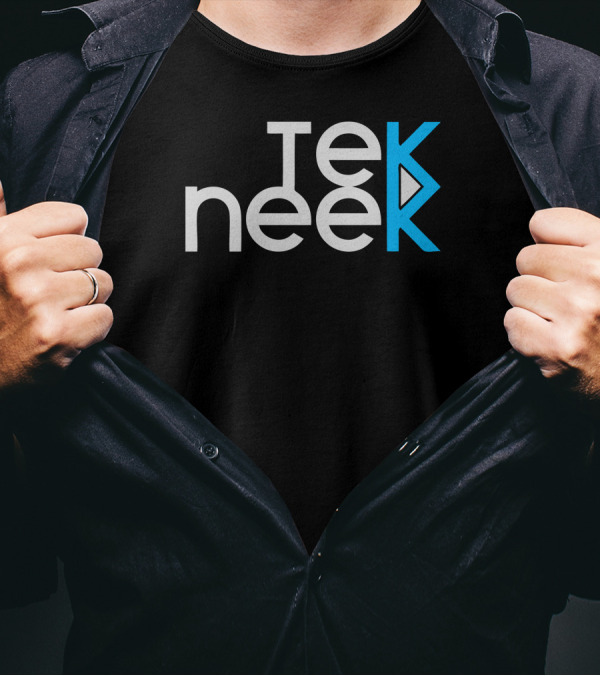 Tek Neek Play Triangle Symbol Blue Gray T-Shirt