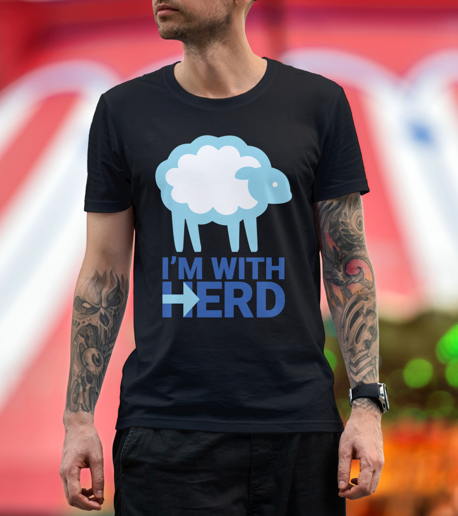 I'm With Herd Sheep and Arrow T-Shirt