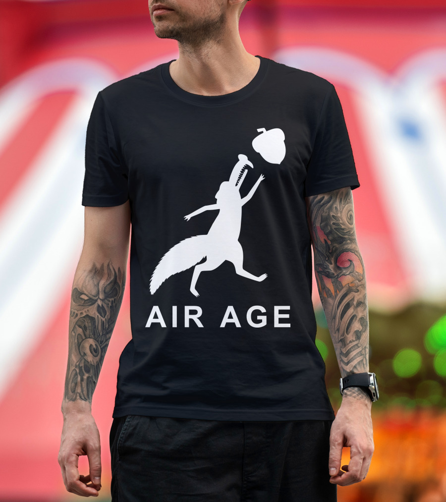 Air Age Ice Age Squirrel and Acorn Chase T-Shirt