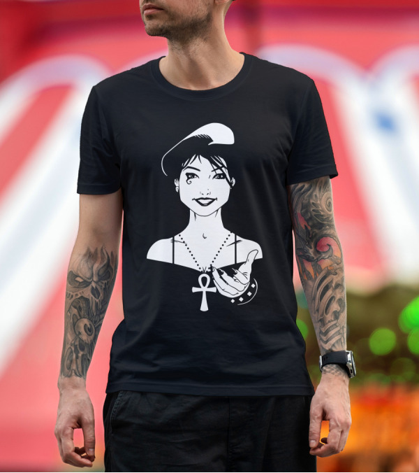 Premium T-Shirt: Come With Me If You Want To Die Ankh Necklace Woman Offering a Hand T-Shirt Come With Me If You Want To Die Ankh Necklace Woman Offering a Hand T-Shirt