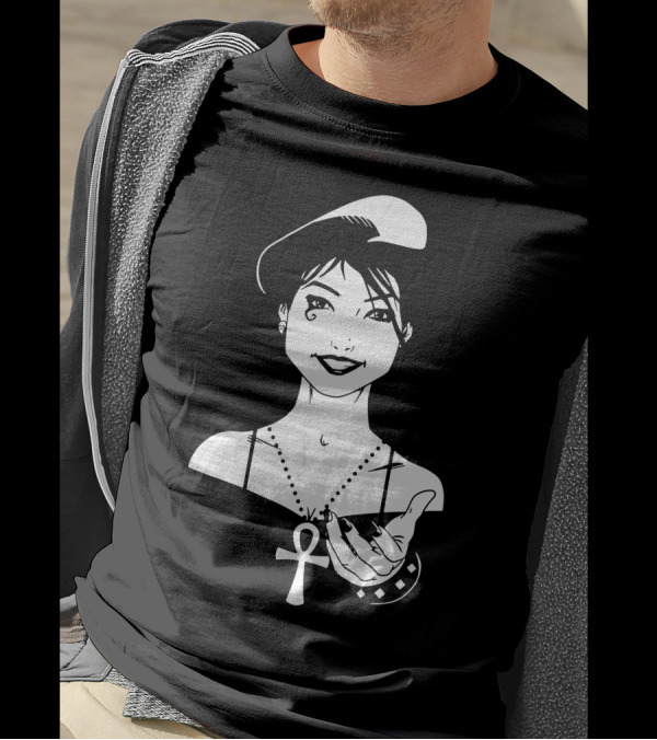 Come With Me If You Want To Die Ankh Necklace Woman Offering A Hand T-Shirt