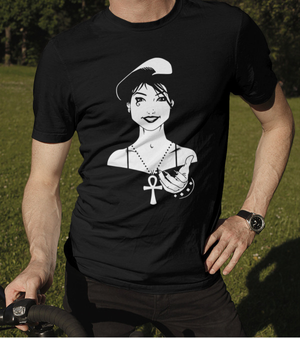 Come With Me If You Want To Die Ankh Necklace Woman Offering A Hand T-Shirt