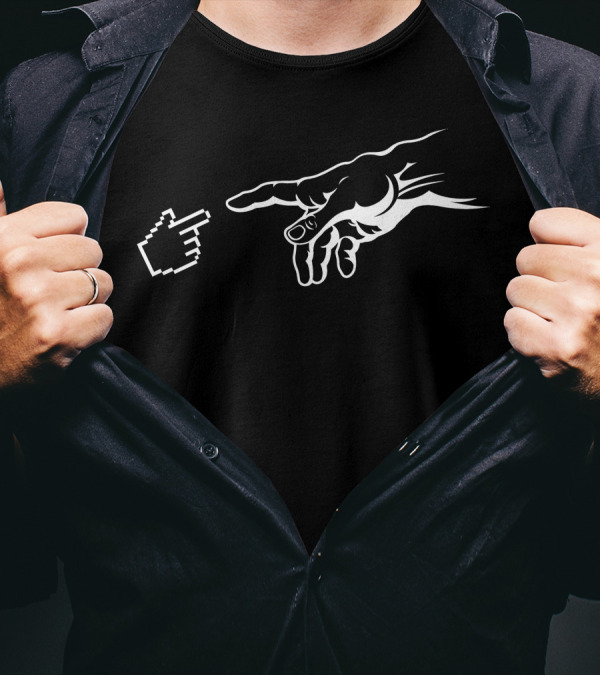 Creation Of The Internet Mouse Pointer And Hand Gesture T-Shirt
