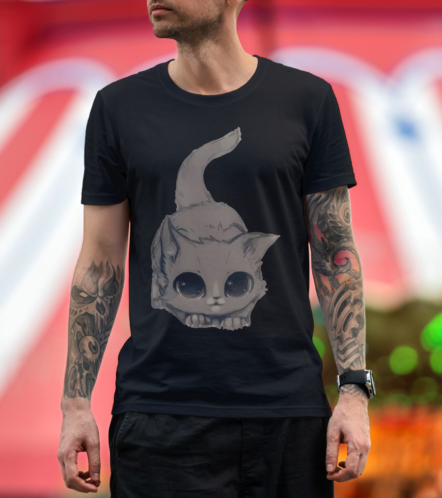 Cute Cat Adorable Big-Eyed Kitten T-Shirt