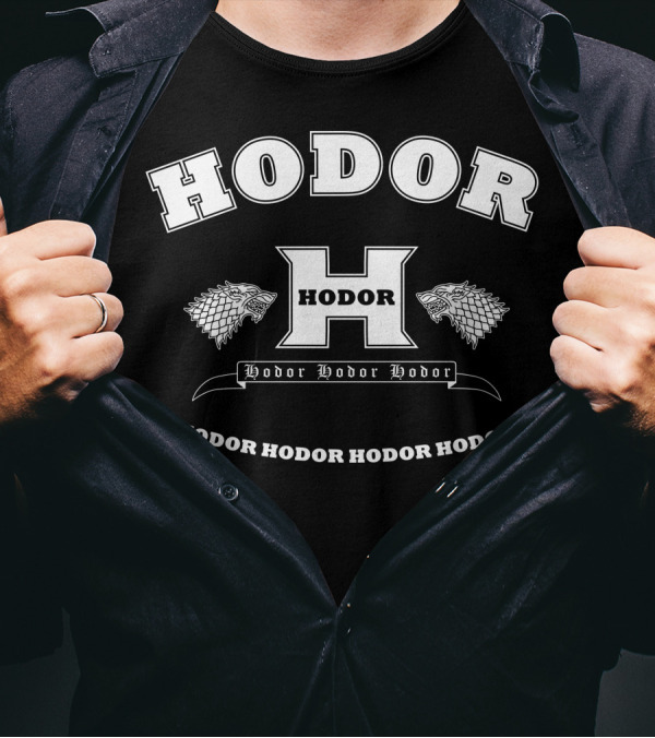 Hodor Academy Stark Direwolf Hodor Hodor Hodor T-Shirt